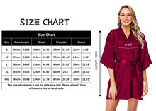 Load image into Gallery viewer, Women&#39;s Kimono Style Satin Robes with V-Neck (Multiple Colours available)
