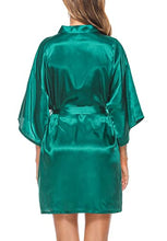 Load image into Gallery viewer, Women&#39;s Kimono Style Satin Robes with V-Neck (Multiple Colours available)
