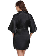 Load image into Gallery viewer, Women&#39;s Kimono Style Satin Robes with V-Neck (Multiple Colours available)
